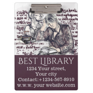 Porte-bloc La fille lisant un livre