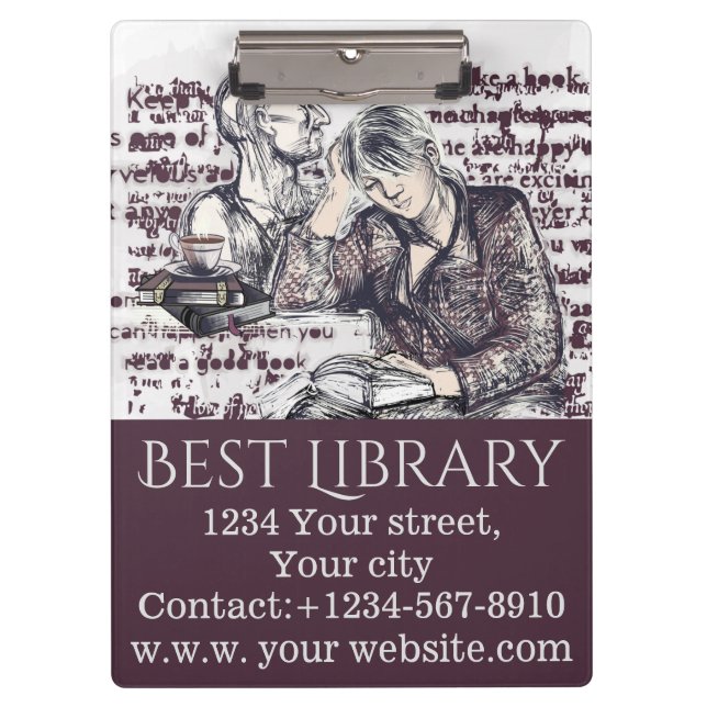 Porte-bloc La fille lisant un livre (Devant)