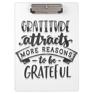 Porte-bloc La Gratitude Attire Plus De Raisons D'Être Reconna