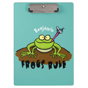 Porte-bloc La grenouille règle drôle dessin de grenouille ver
