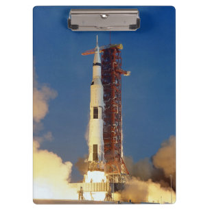 Porte-bloc La Terre tremble tandis que Saturn V embrase le ci