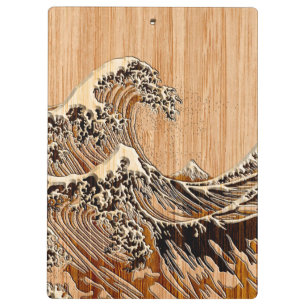 Porte-bloc L'accent en bois en bambou de style de grande