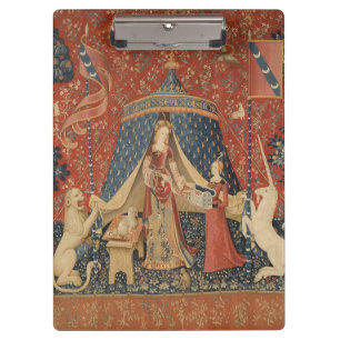 Porte-bloc Lady Et La Licorne Moyen Age Tapisserie Vintage