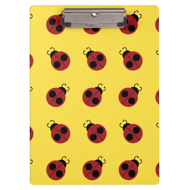 Porte-bloc Ladybug 60s rétro cool rouge jaune (Devant)