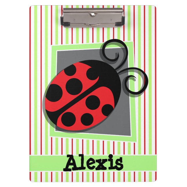 Porte-bloc Ladybug ; Grandes vertes rouges et citronnées (Devant)