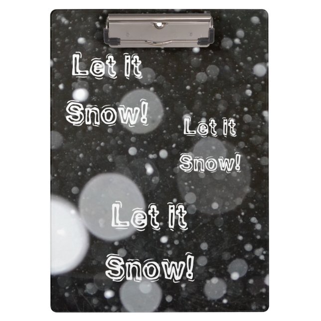 Porte-bloc Laisser neiger sur un Arrière - plan neigeux (Devant)