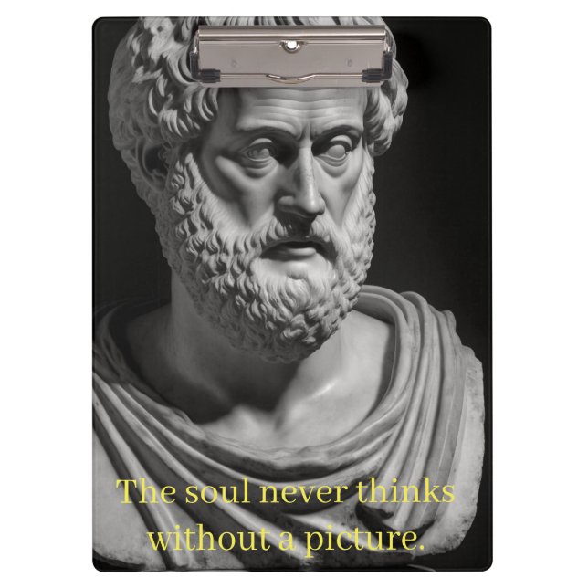 Porte-bloc L'âme ne pense jamais sans image (Devant)