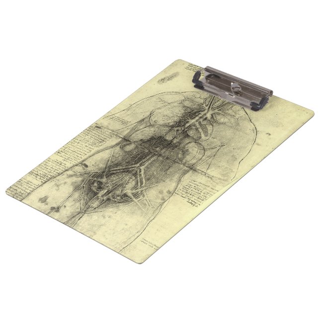 Porte-bloc L'anatomie humaine de Léonard de Vinci, Torse fémi (Incliné)