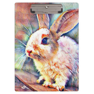 Porte-bloc lapin aquarell