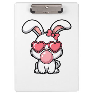 Porte-bloc Lapin Kawaii joueur avec bulle de Bubble Gum