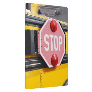 Porte-bloc L'arrêt d'autobus scolaire se connectent le porte