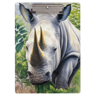 Porte-bloc L'art botanique du rhinocéros blanc