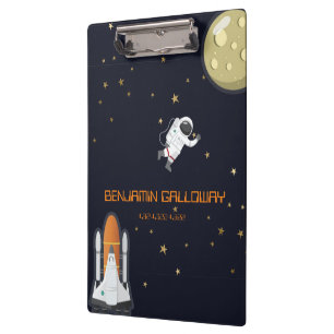 Porte-bloc L'astronaute Monogram Moon Rocket Kids Cosmique Te