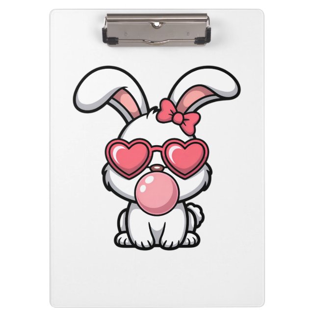 Porte-bloc layful Kawaii Rabbit with Bubblegum Bubble (Devant)