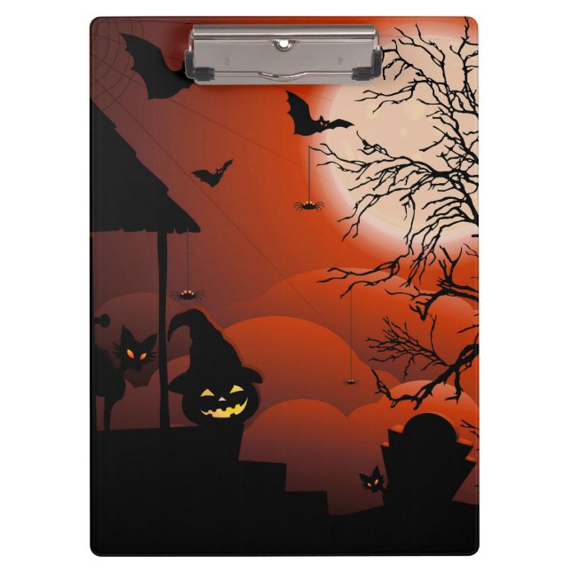 Porte-bloc Le cauchemar de la lune sanglante d'Halloween (Devant)