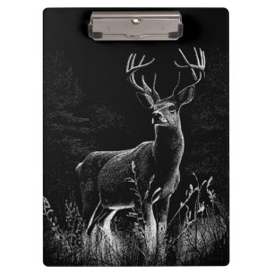 Porte-bloc Le cerf majestueux en pleine nature - Art noir et