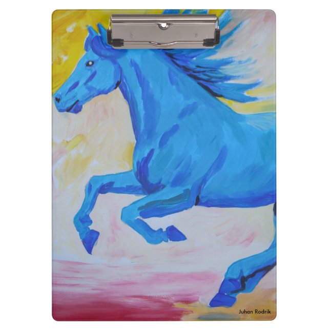 Porte-bloc Le cheval bleu (Devant)
