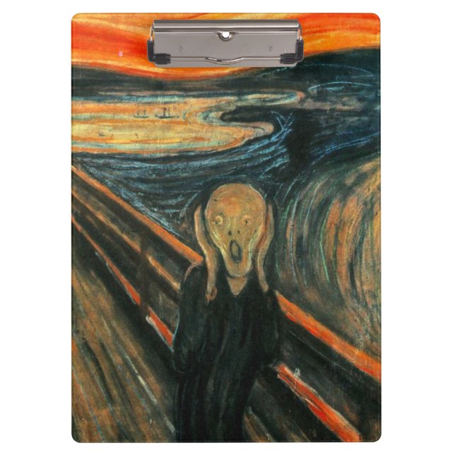 Porte-bloc Le cri Edvard Munch Art Expressionniste Moderne (Devant)