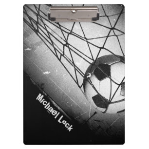 Porte-bloc Le football grunge vintage frais dans le but