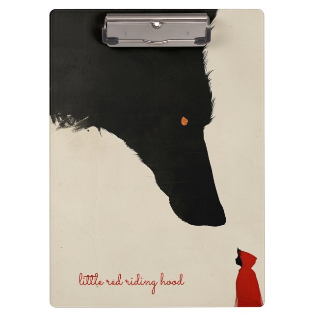 Porte-bloc le loup sans coeur et le petit chaperon rouge (Devant)