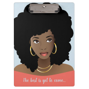 Porte-bloc Le meilleur est encore à venir! Femme noire, Bleu 