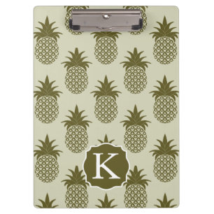 Porte-bloc Le motif kaki   d'ananas ajoutent votre initiale