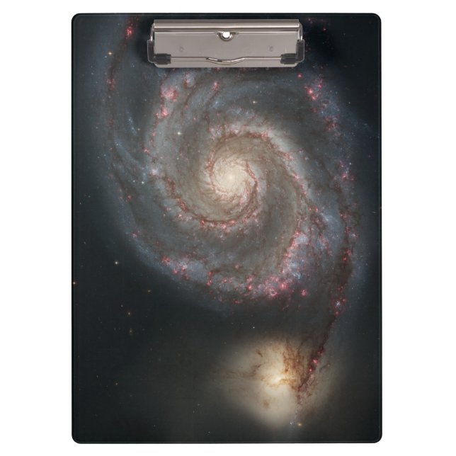 Porte-bloc Le Whirlpool Galaxy M51 & Companion dans l'espace (Devant)