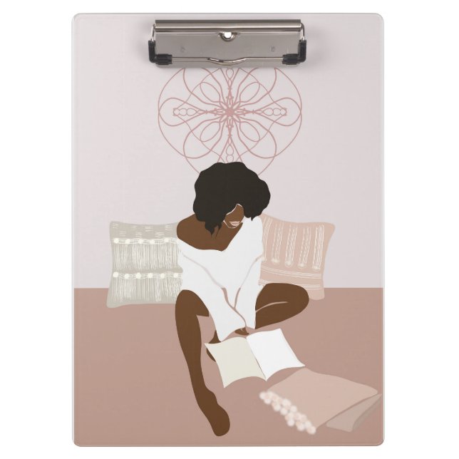 Porte-bloc Lecteur de livre noir (Devant)