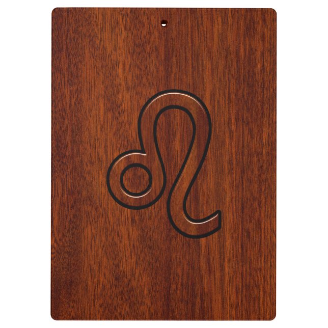 Porte-bloc Leo Zodiac Connexion style bois acajou (Dos)