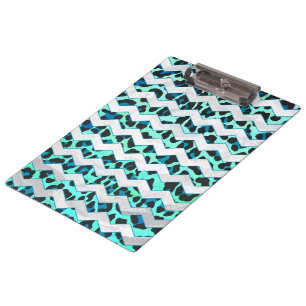 Porte-bloc Léopard noir et Turquoise