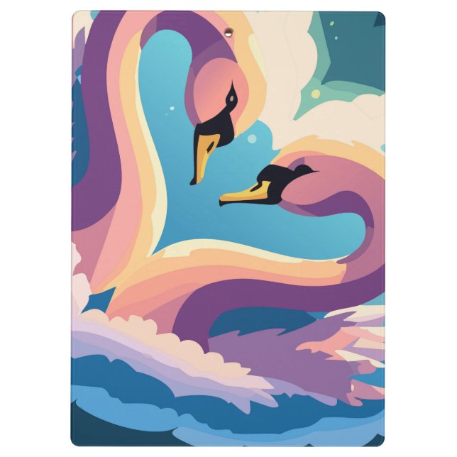 Porte-bloc Les cygnes amoureux (Dos)