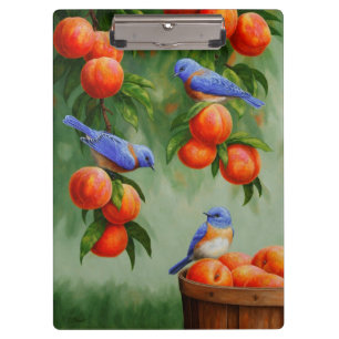 Porte-bloc Les oiseaux bleus dans le verger d'un bracelet