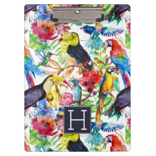 Porte-bloc Les perroquets colorés d'aquarelle   ajoutent