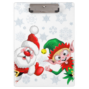Porte-bloc Les personnages de Noël de père Noël et Elf