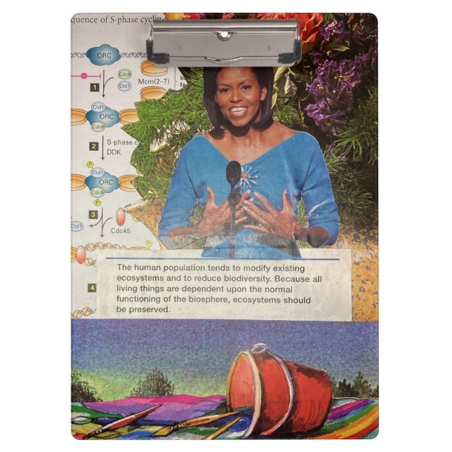 Porte-bloc Les vérités déversées Un collage de l'espoir de la (Devant)