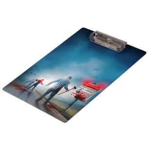 Porte-bloc Les zombies aux yeux lumineux de SlipperyJoe pour 