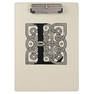 Porte-bloc Lettre L Vintage Céleste noeud Monogramme