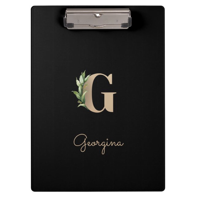 Porte-bloc LETTRE MONOGRAPHIQUE BOtanique Élégante G (Devant)