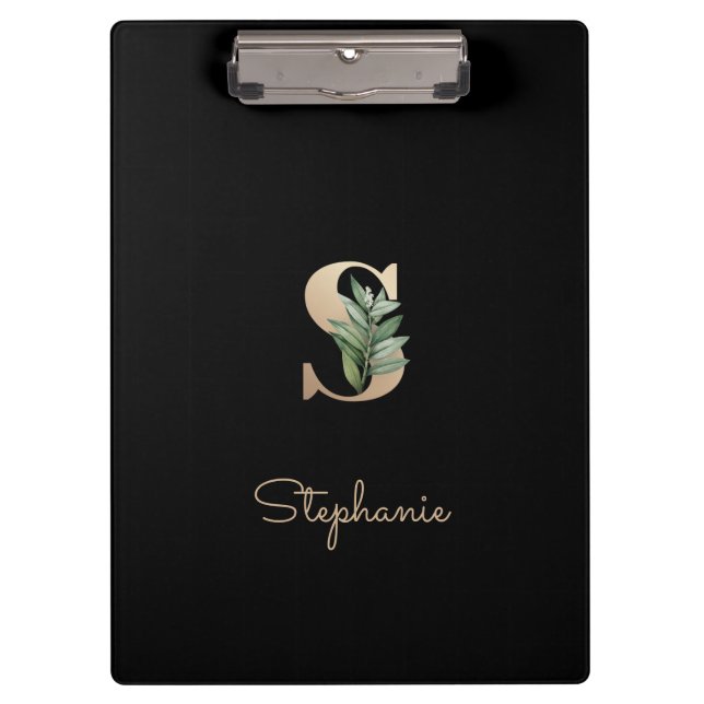 Porte-bloc LETTRE MONOGRAPHIQUE BOtanique Élégante S (Devant)