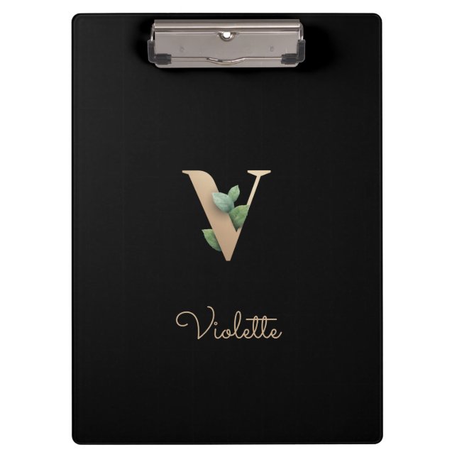 Porte-bloc LETTRE MONOGRAPHIQUE BOtanique Élégante V (Devant)