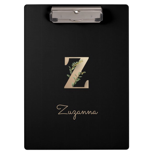 Porte-bloc LETTRE MONOGRAPHIQUE BOtanique Élégante Z (Devant)