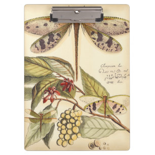 Porte-bloc Libellules avec le feuille et le fruit