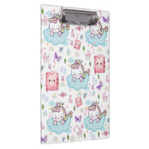 Porte-bloc Licorne Rose et Bleue Arc-en-Ciel Chat 