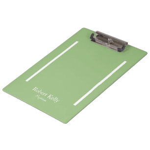 Porte-bloc Lignes vertes et blanches sur mesure