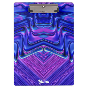 Porte-bloc LILLIAN ~ 3D ! ~ Blanc rose et bleu original ~
