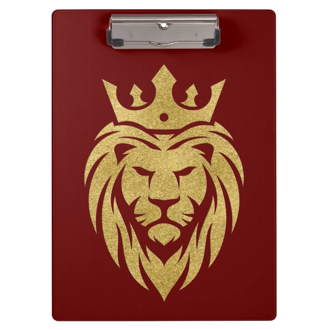 Porte-bloc Lion Avec Couronne - Style Or 3 (Devant)