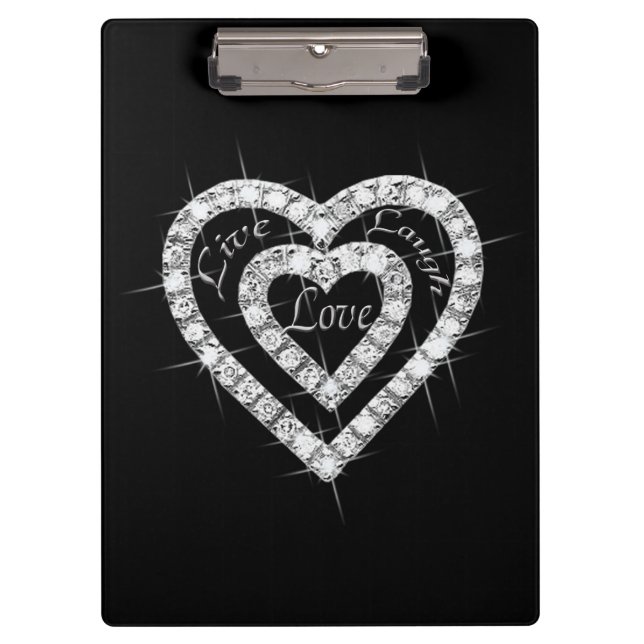 Porte-bloc Live Laugh Love Diamond Hearts Porte - bloc (Devant)