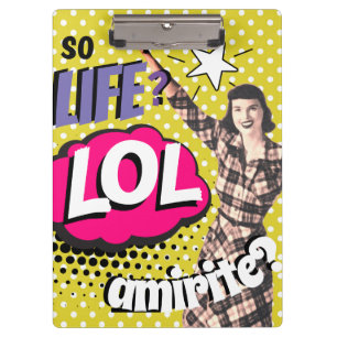 Porte-bloc Livre de bande dessinée Pop Art Retro Lady Funny
