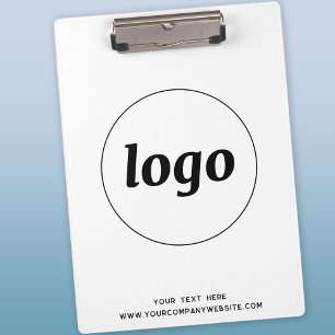 Porte-bloc Logo avec Presse-papiers de l'entreprise texte