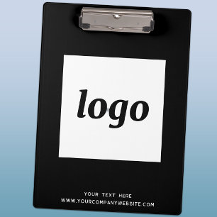 Porte-bloc Logo avec texte de marque d'entreprise noir et bla